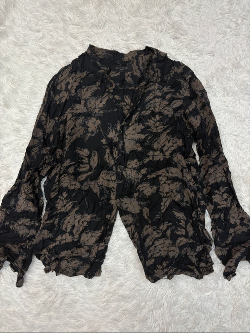 All saints printed shirt size M